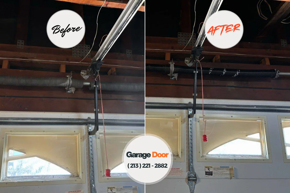 Before and after: garage door repair Fruit Heights, UT